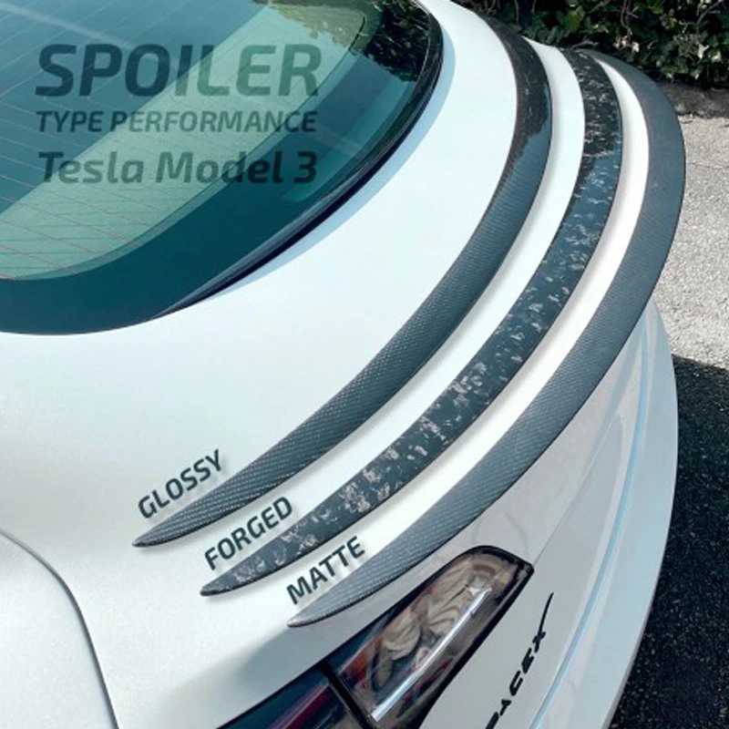 Автомобильные аксессуары Model3 задний спойлер из углеродного волокна для Tesla Model 3