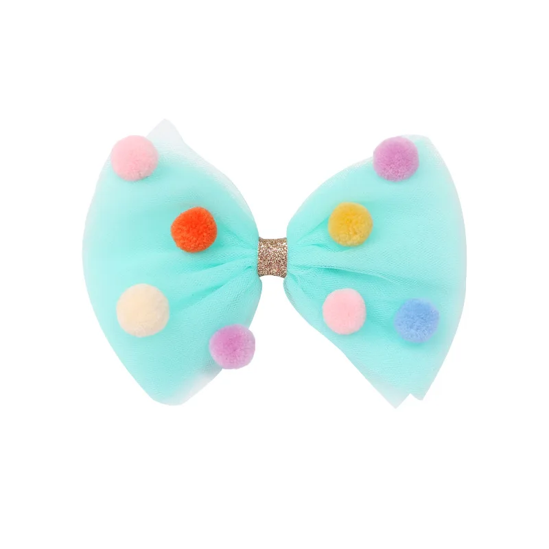 

16Pcs Style Colors Daisy Flower Net Yarn Crown Bow Hairpin Headband Baby Girl Accessories Hair Clips For Children