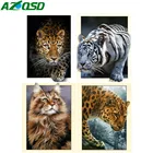AZQSD Раскраска по номерам в форме леопарда с акриловой живописи уникальный подарок картина по номерам для взрослых Тигр Наборы ручная роспись Декор для дома