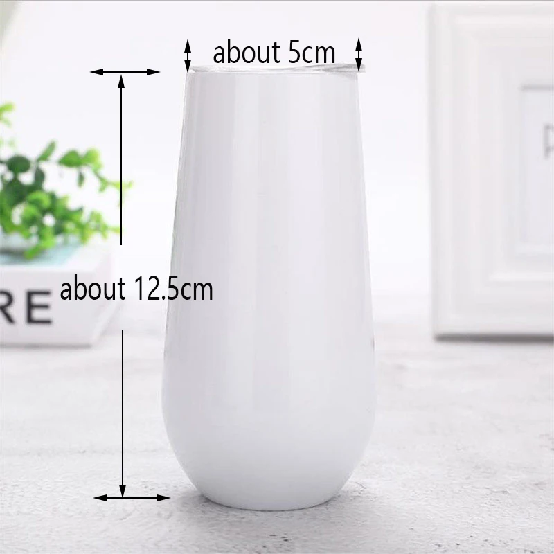 6oz Wine Tumbler Stainless Steel Glass Champagne Flutes Egg Cup Double Wall Vacuum Beer With Lids For Travel Portable | Дом и сад