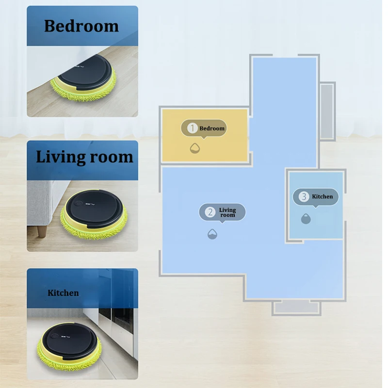 Робот-пылесос для сухой и влажной уборки пола 4000 мА ч 230 мл 300 мин | Бытовая техника