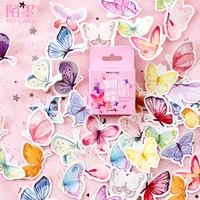 46 pcs box butterfly garden diy adhensive mini diary stickers stationery decorative sticker
