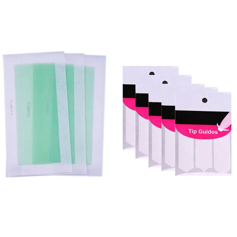 5Pcs Face Body Hair Removal Remover Depilatory Cold Wax Strips with Pro 3 Styles Art Guide Tips Manicure Paper Stickers | Красота и