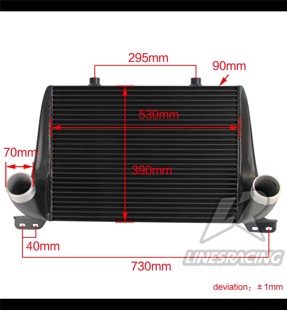 Competition Tuning Intercooler Fits For Ford Mustang 2.3L EcoBoost EVO2 2015+ Black |