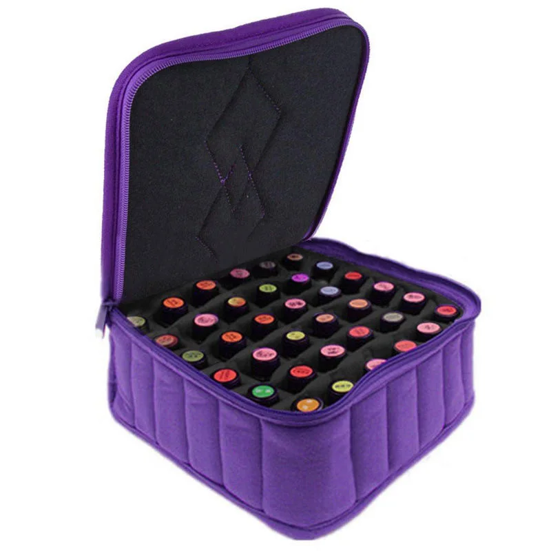 

2021 Original 30 Grids Empty Shock Resistant 15ml Essential Oil Bottle Storage Travel Carrying Case Holder Bag