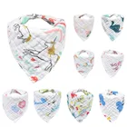 Муслиновые детские нагрудники из органического хлопка, мягкие нагрудники для кормления ребенка, Слюнявчики для кормления, детское полотенце, аксессуар для использования, детские нагрудники