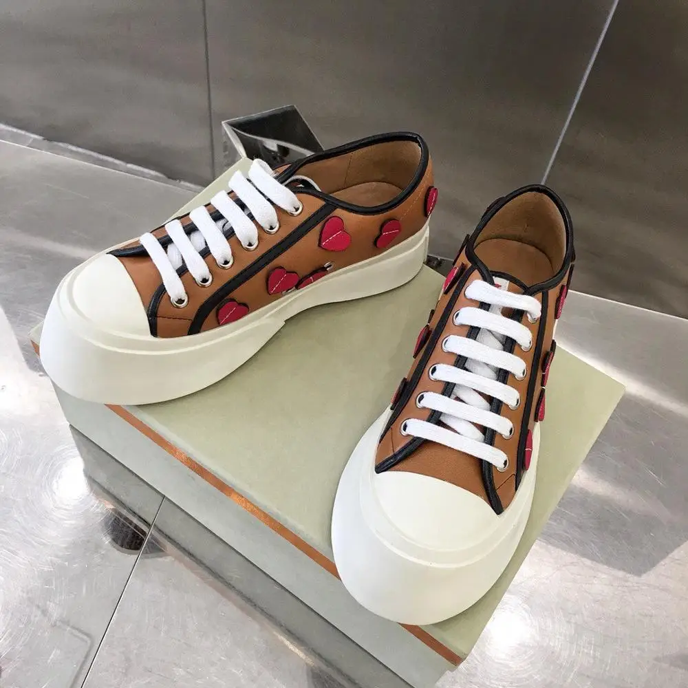 Женские Водонепроницаемые туфли из натуральной бычьей кожи на плоской платформе