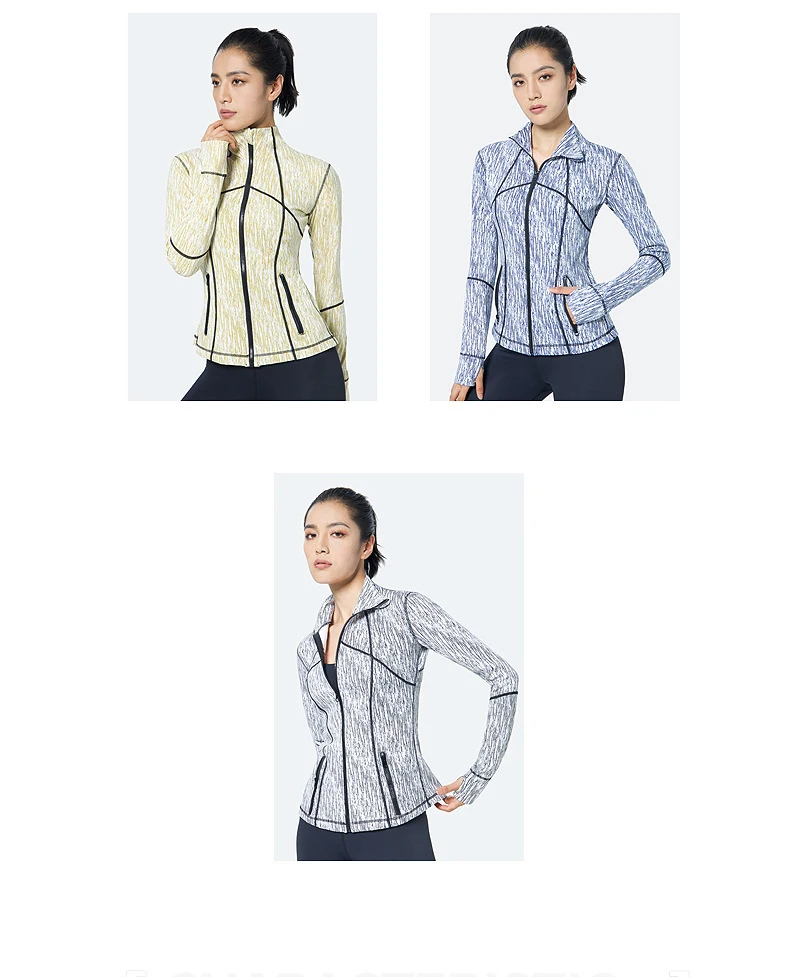 Woman Sports Top 2021 Sports Windproof Jacket Women's Breathable Slim Zipper Long Sleeve Outdoor Running Workout Clothes