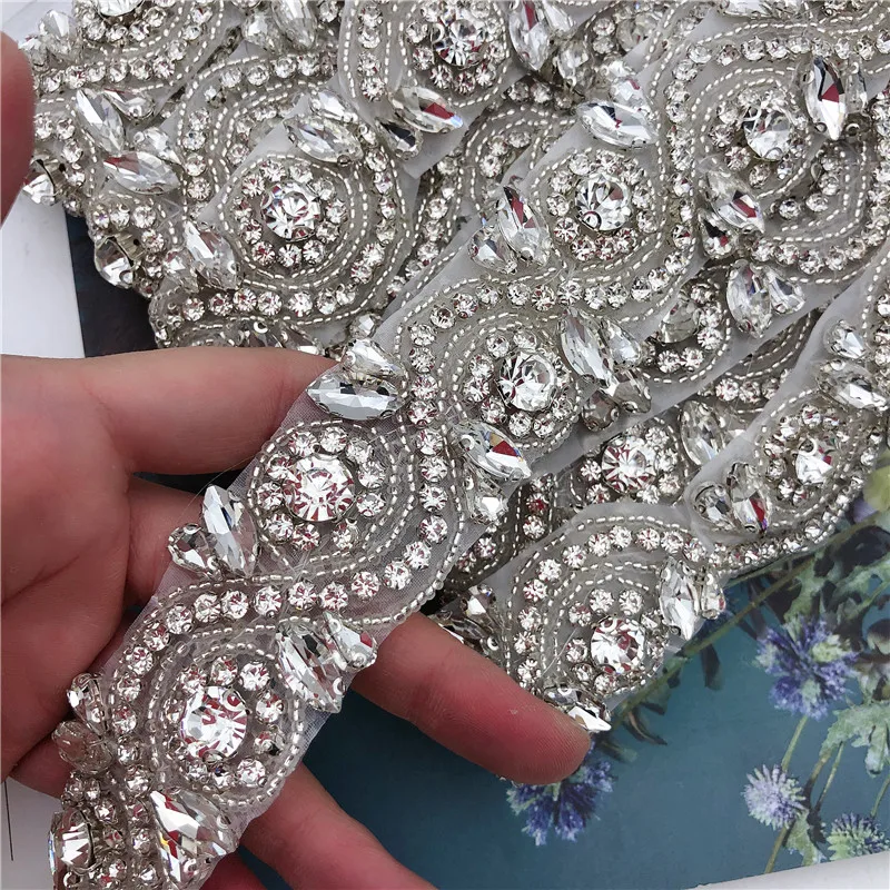 5 ярдов тяжелые Кристальные Стразы для аппликации стразы обшивки ремня железные