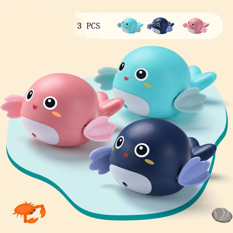 Summer Bathroom Bath Shower Baby Clockwork Swimming Children Play Water Cute Little Duck Bathing Bathtub Toys For Kid Gifts