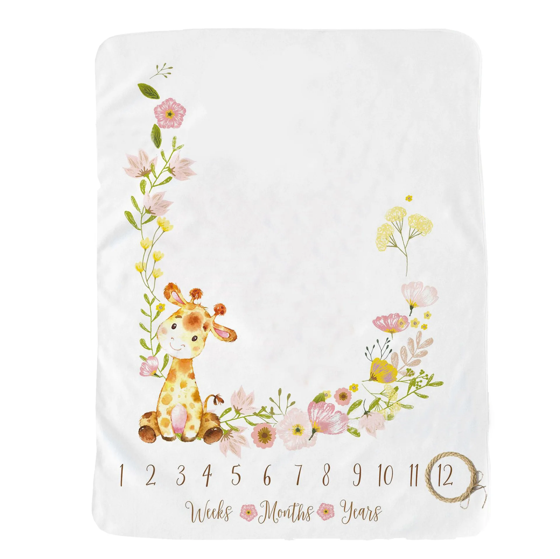 Детское одеяло мягкая фланелевая ткань для сна купания и Ползания месяц рождения