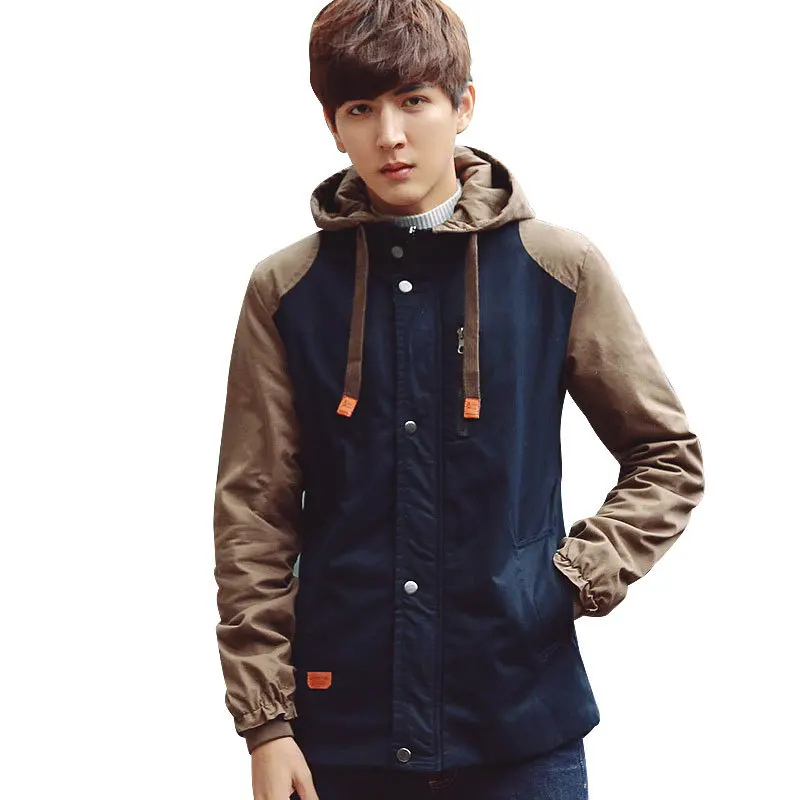

Autumn/Winter Men's jacket casual men's vertical collar jacket hooded Jacket