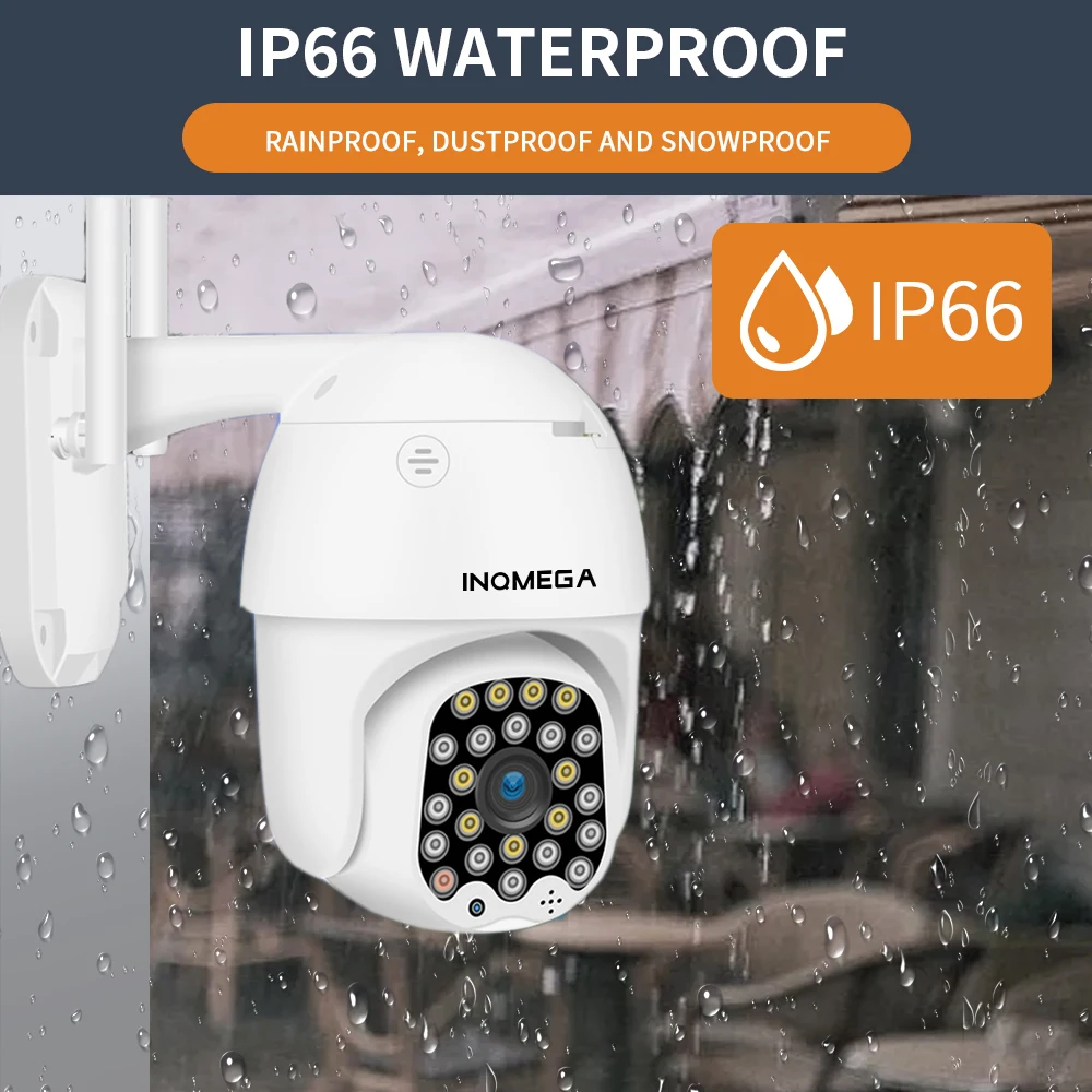 Водонепроницаемая IP-камера видеонаблюдения INQMEGA 1080P 2 мп PTZ 4-кратный зум |