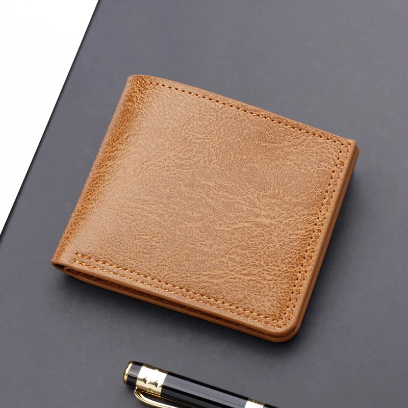 

New Credit Card Wallet Men's Short Wallet Retro Leather Men's Hasp Wallet Multi-Card Wallet Fashion Purse carteira masculina