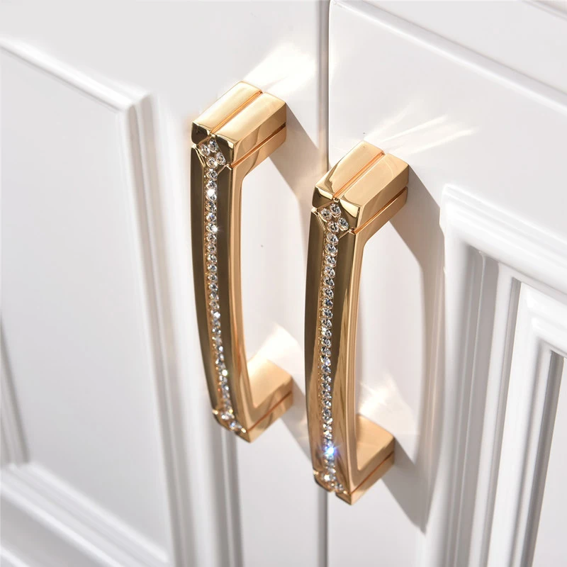 Хрустальная ручка стеклянная Алмазная мебель декоративные ручки Хрустальный