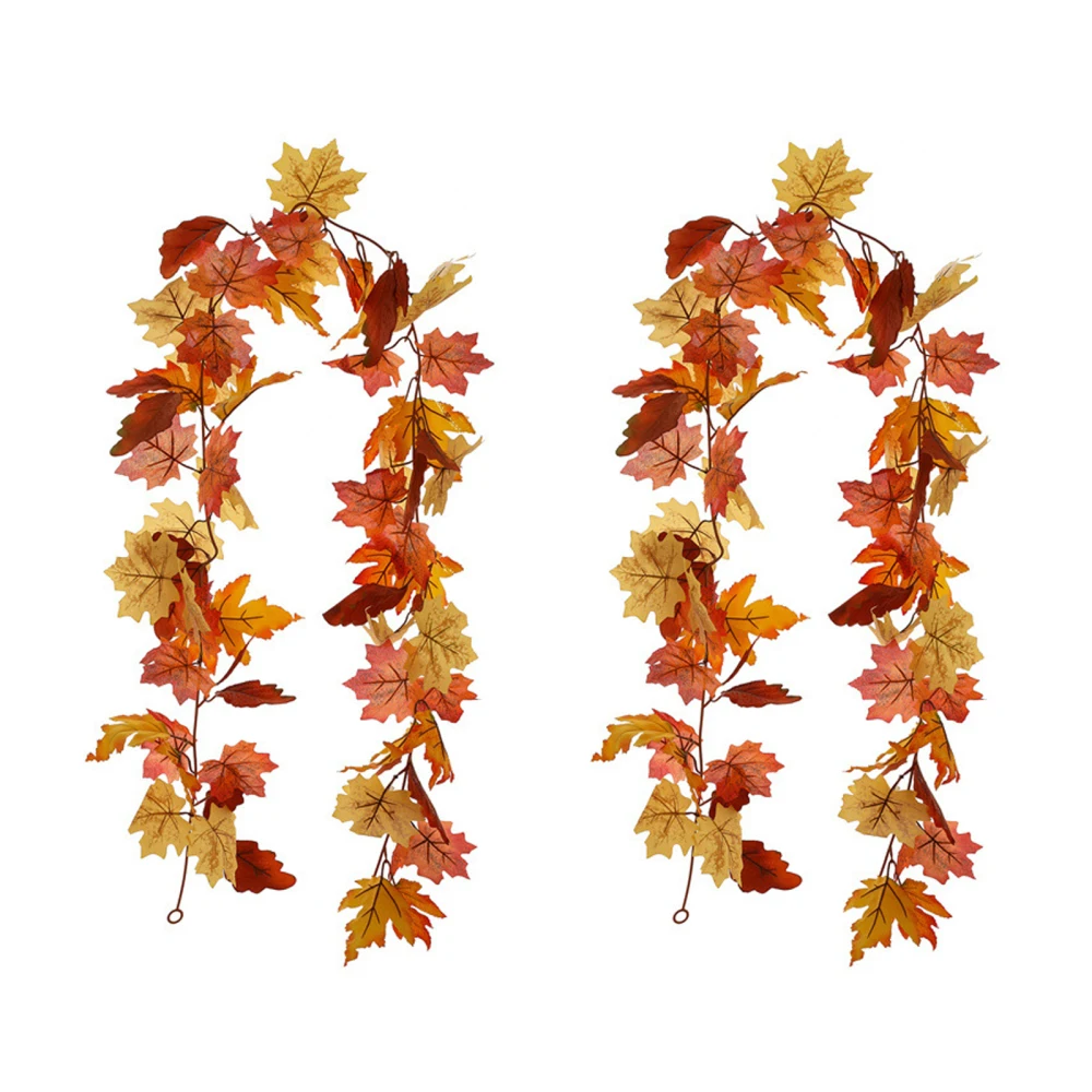

Гирлянда из кленовых листьев, искусственные цветы из ротанга, декоративный венок, новое модное украшение, рождественские крючки, настенное ...