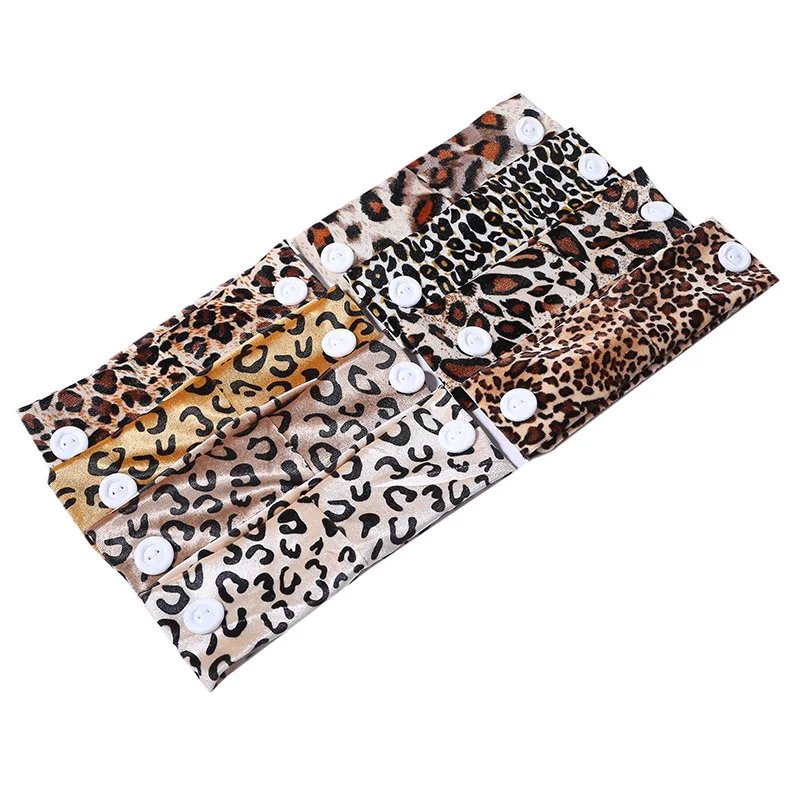 

Leopard Knotted Casual Hair Print Girls Button Headband Face Holder Wearing Protect Ears Elastic Hair Bands