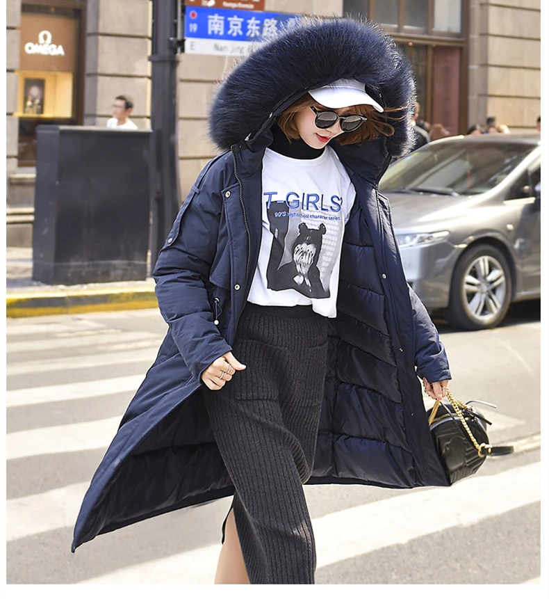 Зимняя куртка женская повседневная с меховым воротником зимняя куртка женская пуховая хлопковая куртка женская теплая куртка с капюшоном парка