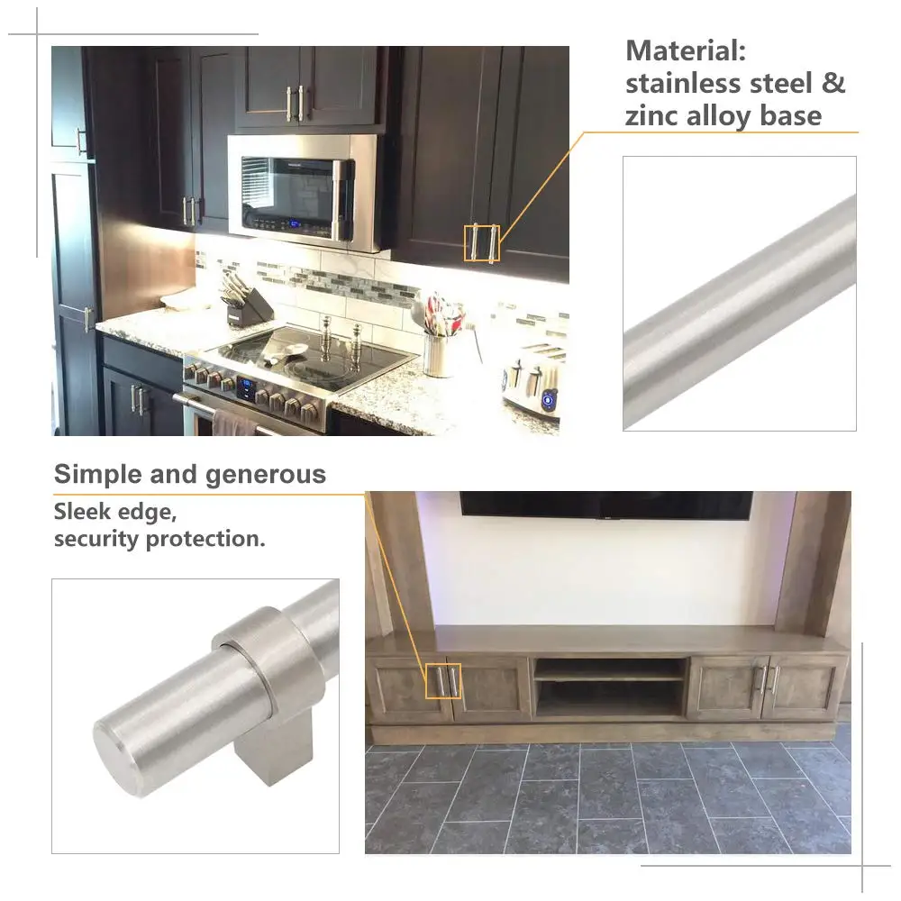 Goldenwarm ручки шкафа матовый Никель ящика тяг Hardawre Кухня дверная ручка для мебели 1