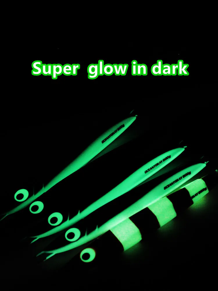 HYSBOY 100g/130g/160g/200g Best Slow Metal Jig Lures Fishing Bait Saltwater Lure Jigs Fish Fishing Luminous Jig Pike Hook Tackle