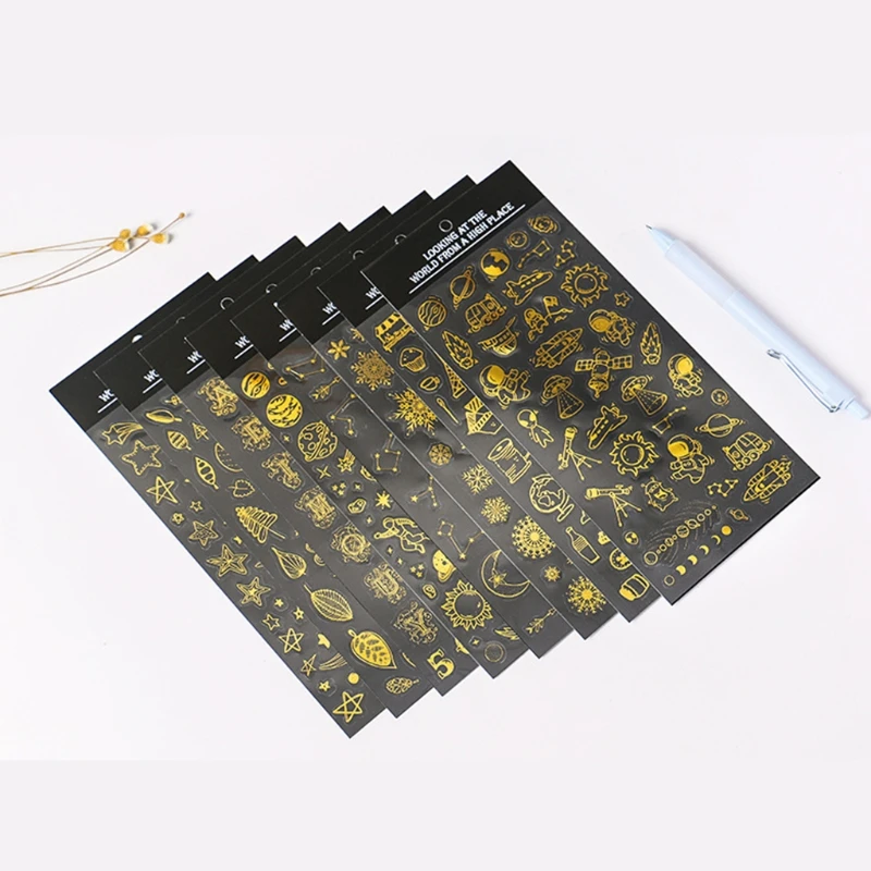 

8 Sheets UV Epoxy Resin Filling Material Stickers Resin Mold Decorative Lables N0HE