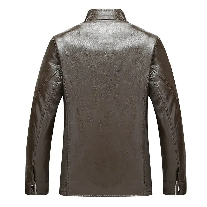 Мужская кожаная куртка-пилот размера плюс 10XL 8XL 6XL 5XL 4X коричневый черный мех