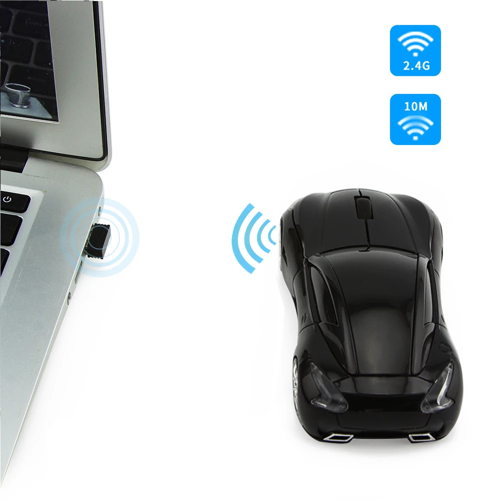 Беспроводная оптическая USB мышь в форме автомобиля CHYI Портативные Компьютерные