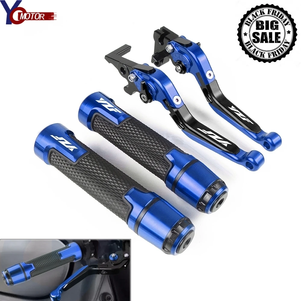 

For YAMAHA YZF-R15 YZF R15 V3 2018-2019 CNC Motorcycle Adjustable Folding Brake Clutch Lever and Handle Grips yzf r15 V3 Handbar
