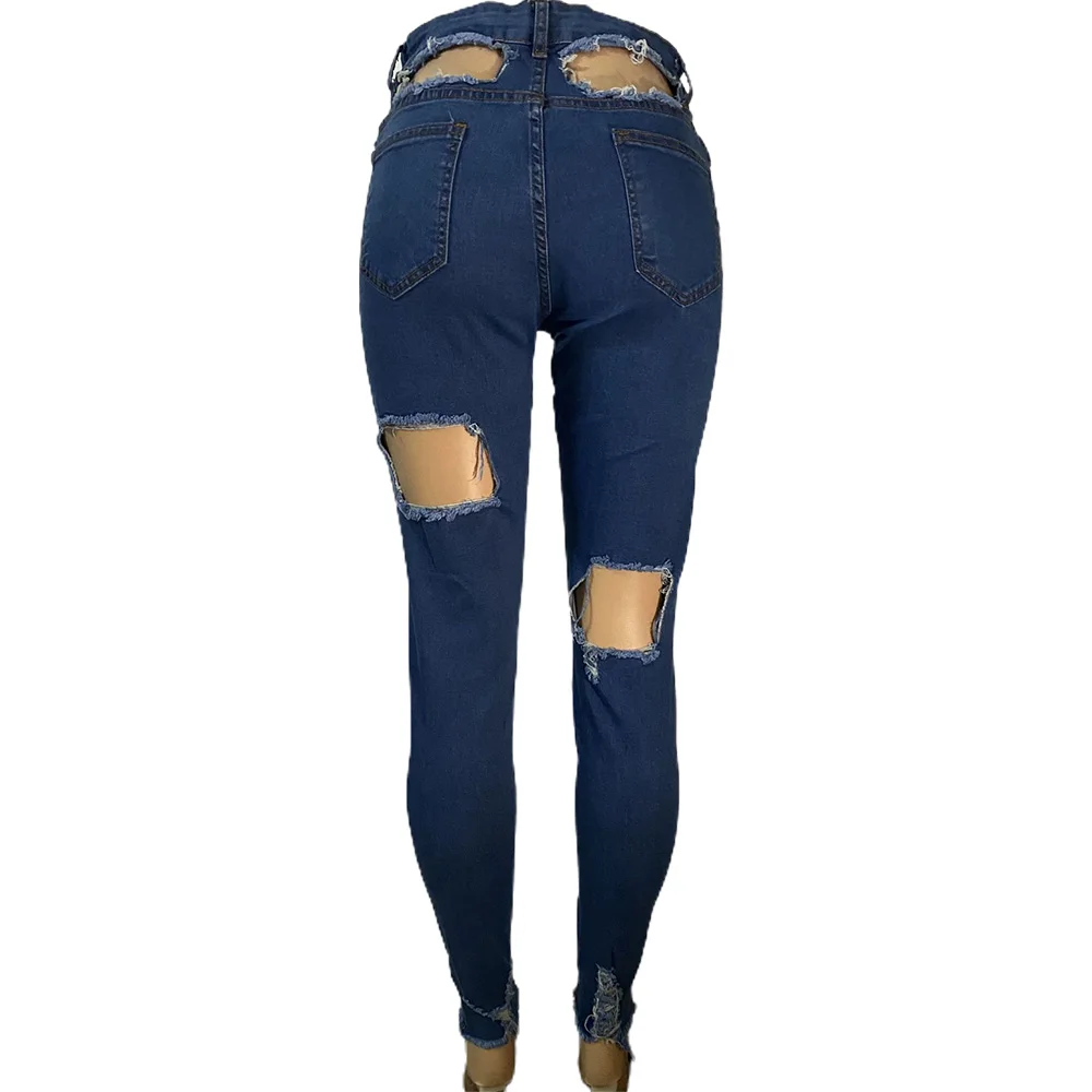

VICABO Ripped Jeans Women High Waisted Jeans Skinny Denim Pants Ladies Slim Fit Long Trousers Women Clothing Hole Fashion