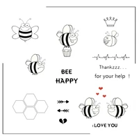 hardworking bee clear stamps scrapbooking crafts decorate photo album embossing cards making clear stamps new
