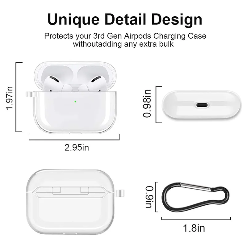 

Transparent Butterfly Airpods Cases Suitable for Airpods 2 Cases Soft Silicone Earphone Case with Keychain Airpods Pro Case