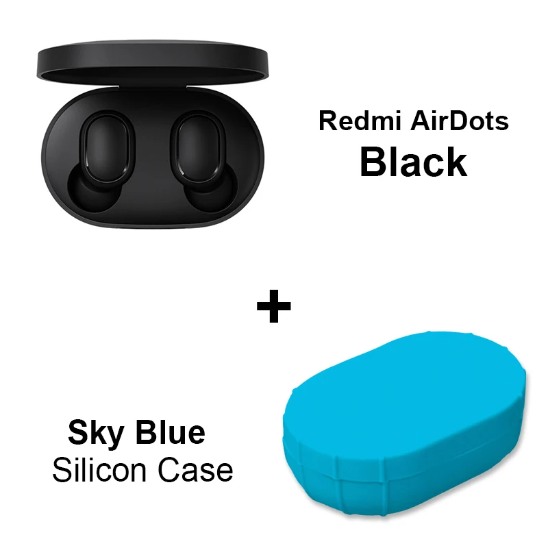 Add Sky Case Xiaomi Redmi Airdots TWS Bluetooth наушники стерео басы BT 5,0 Eeadphones с микрофоном Handsfree Наушники управление AI - Цвет: Add Sky Case