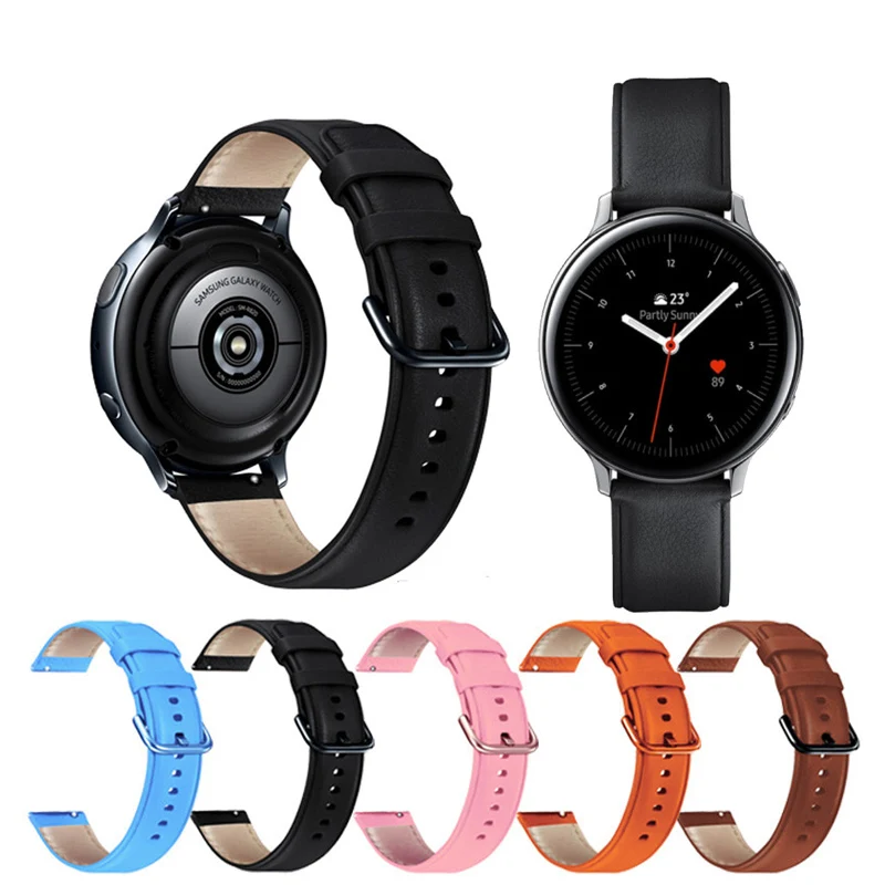 

Ремешок из натуральной кожи для Samsung Galaxy Watch Active 2 40 мм 44 мм Smart Watch Gear S2, Ширина 20 мм, ремешок для часов