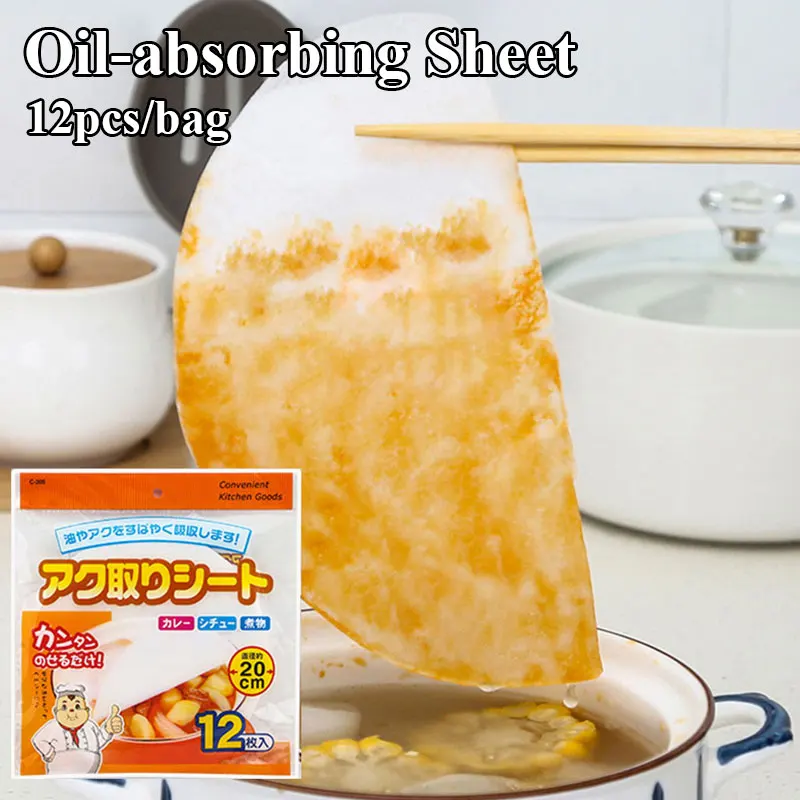 

Fresh Cooking Paper Food Soup Oil Absorbing Oil Blotting Paper Healthy Filter Oil Film Household Cleaning Kitchen Frying Paper