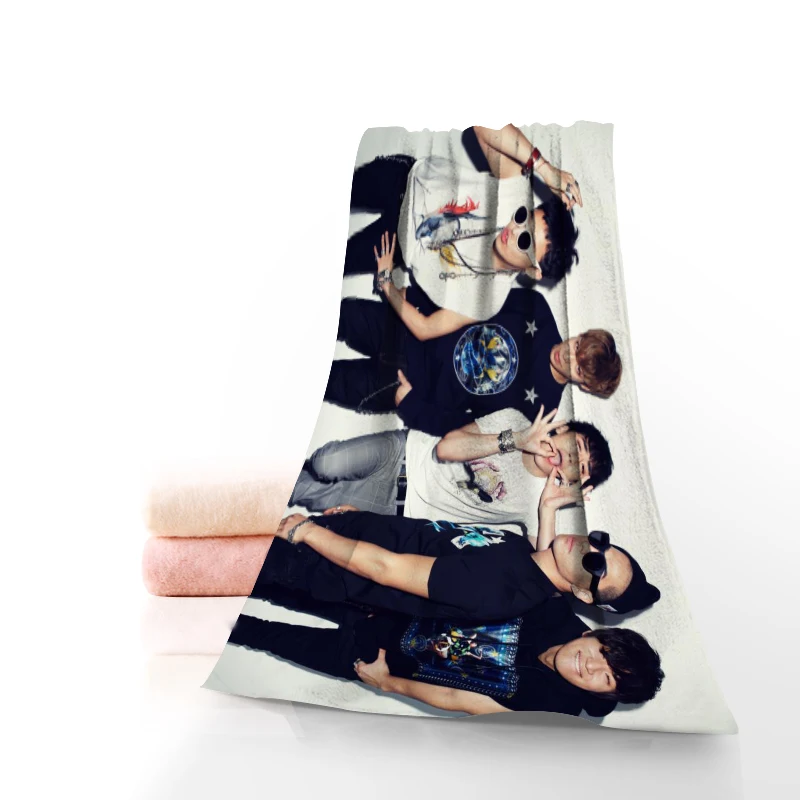

Custom BIGBANG Kpop Fashion Bath Towel Washcloth Home Textile Travel Hand Face Towel Microfiber Bathroom Towels For Adults