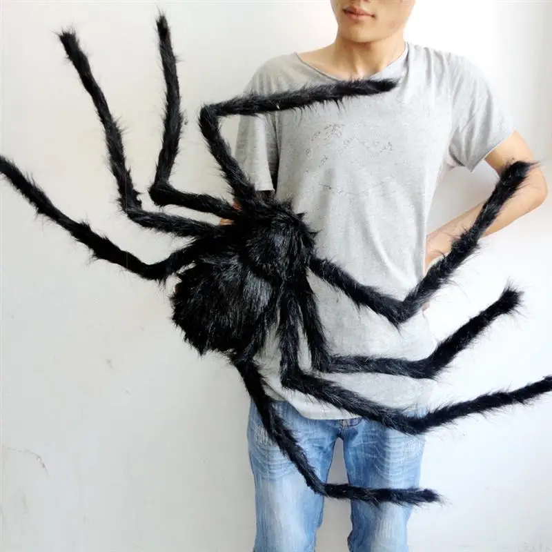 

75/90cm Black Spider Halloween Decoration Horror House Haunted Prop Scary Creepy Outdoor Giant Halloween Decor Party Decoration