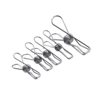 10pcs stainless steel clothespin spring photos pegs home decorative towel clips drying rack accessories