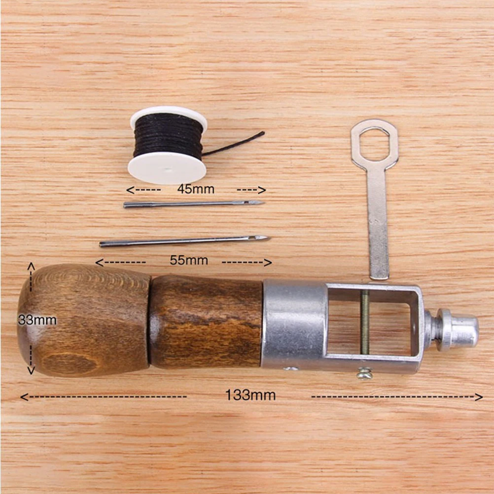 

High Quality leather sewing awl tool kit Leather Hand Single Stitch Sew Sewing Awl Kit Tool Needle Stitching With Thread