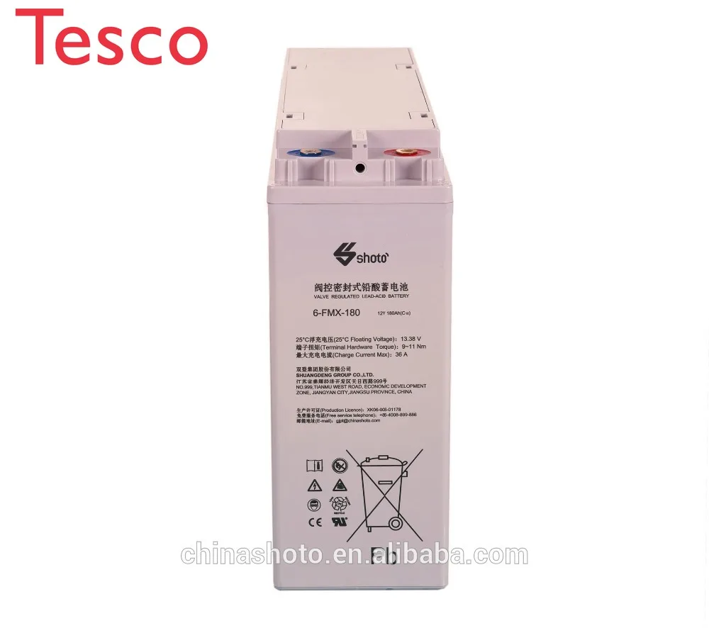 

Аккумулятор Shoto 6-FMX, 200 VRLA, герметичный, не требует обслуживания, свинцово-кислотная AGM, для телекоммуникационных сетей, накопителей энергии, ...
