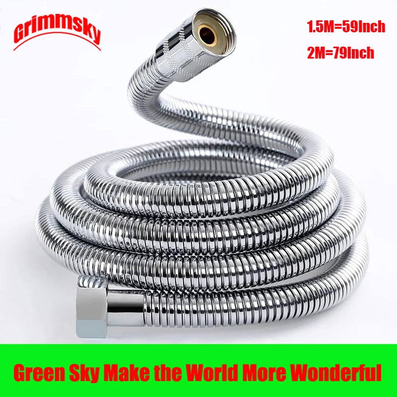 

1.5m 2m Stainless Steel Explosion-proof Plumbing Hoses Flexible Bathroom Bath Plating Shower Head Hose