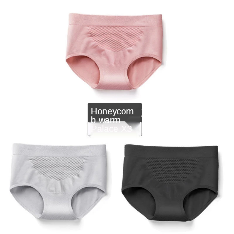 

MiiOW Antibacterial Warm Palace Belly-lifting Panties For Ladies Breathable Summer Thin Cotton Crotch Mid-waist Briefs