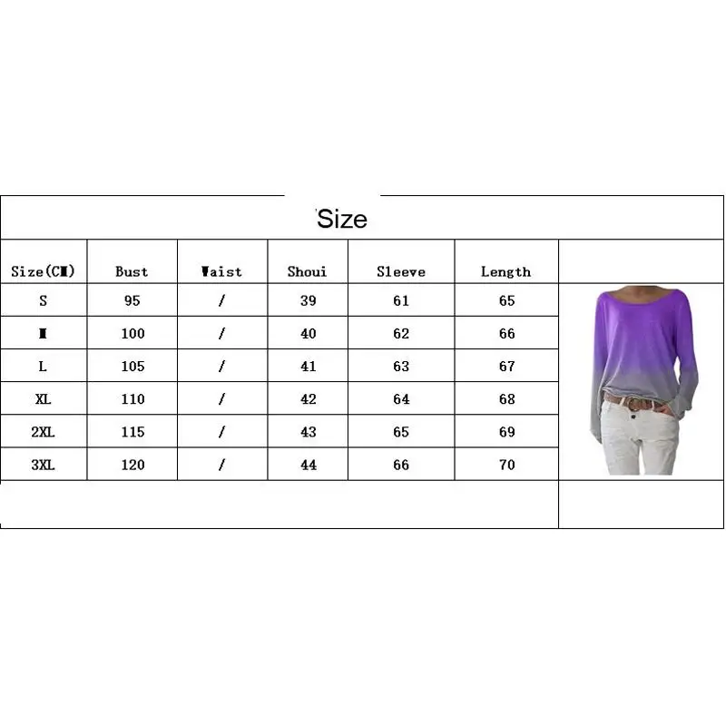 Футболка женская хлопковая футболка с длинным рукавом Gradation широкий воротник