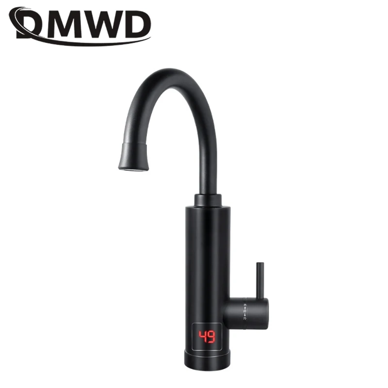 DMWD Electric Kitchen Water Heater Tap Instant Hot Water Faucet Heater Cold Heating Faucet Tankless Heater Under Type 3000W 220V