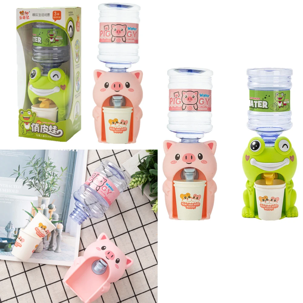 

1Pc Cute Water Dispenser for Children Kids Gift Cute Water Juice Milk Drinking Fountain Simulation Cartoon Pig Kitchen Toy Gifts