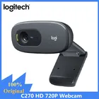 Logitech C270 IPTV HD веб-камера 720P Веб-камера со встроенным микрофоном компьютер USB2.0 веб-камера для ПК ноутбука видео мозоли