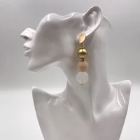 suekees goth drop earrings fashion jewelry pendientes vintage boho metal wood and resin beads earrings for women accessories