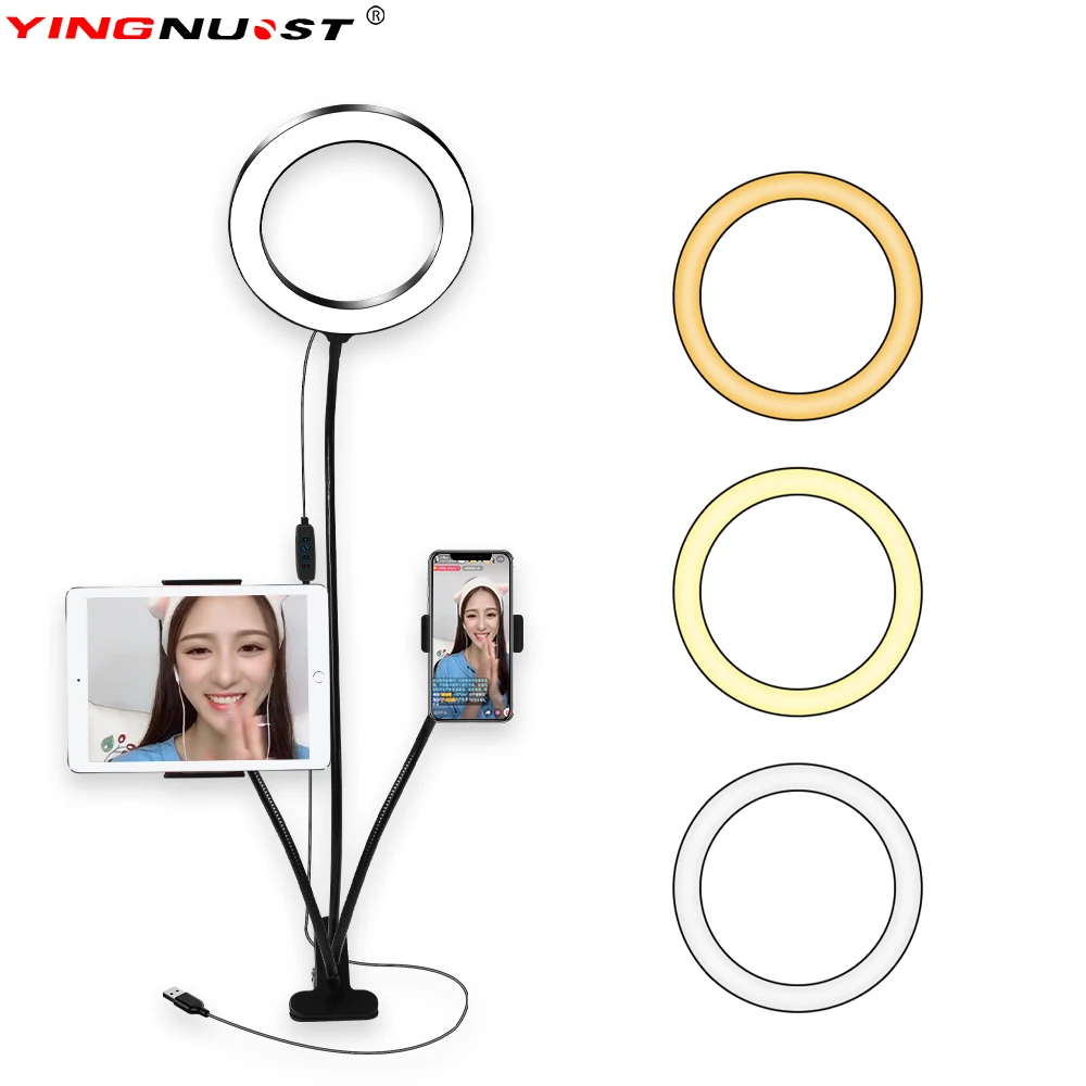 8 дюймов кольцевой Светильник Настольный набор с планшет автомобильный