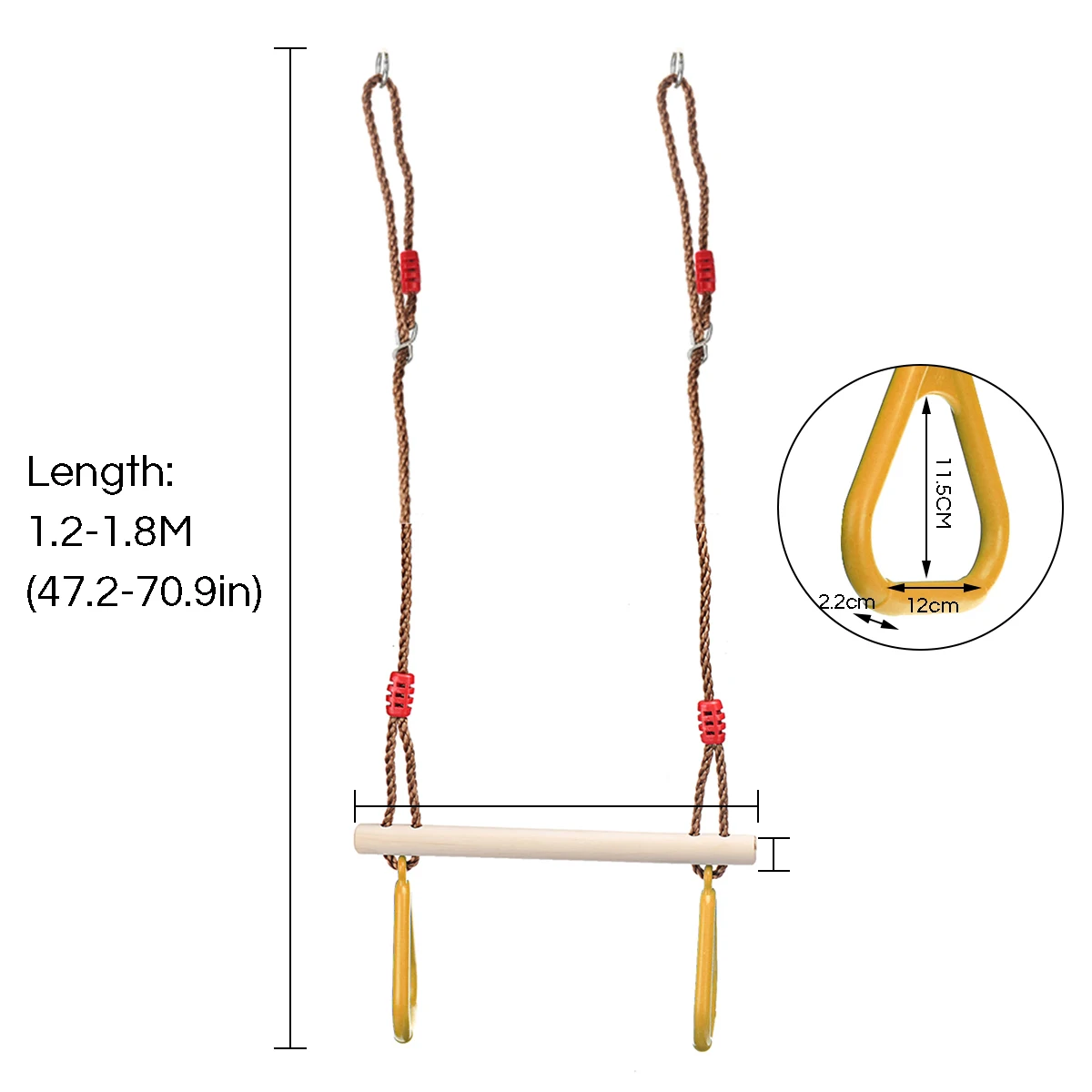 

Adults Children Rings Swing Playground Flying Gym Rings Swing Flying Pull Up Ring Sports Outdoor Indoor Gym Swing