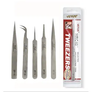 Пинцет для ресниц Vetus SP из нержавеющей стали, антистатический Пинцет для наращивания ресниц, отличный инструмент для макияжа глаз