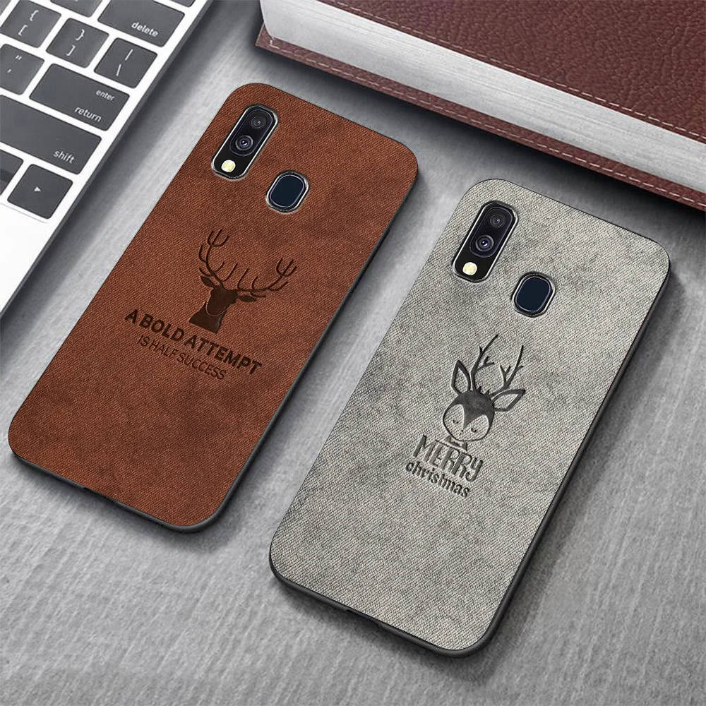 

Fabric Deer Cases For Samsung Note 10 Plus Case 8 9 20 Ultra Shockproof Cover For Samsung S20 FE S21 Ultra S9 S8 S10 Plus G970F